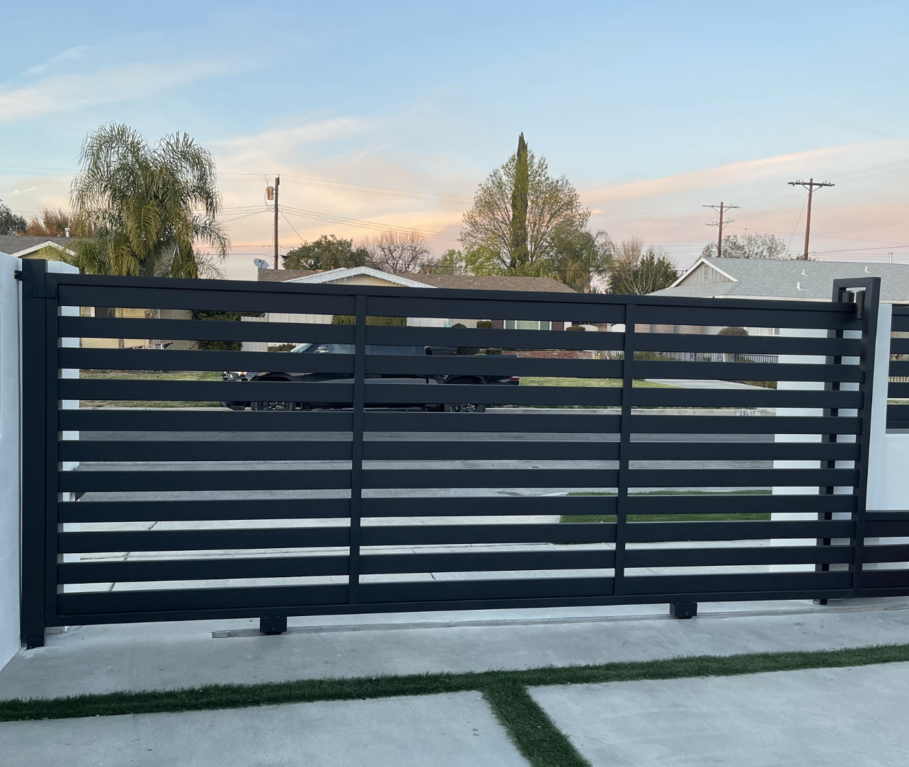 New Driveway Gate with Opener in Los Angeles | Evergreen Gates and Fence
